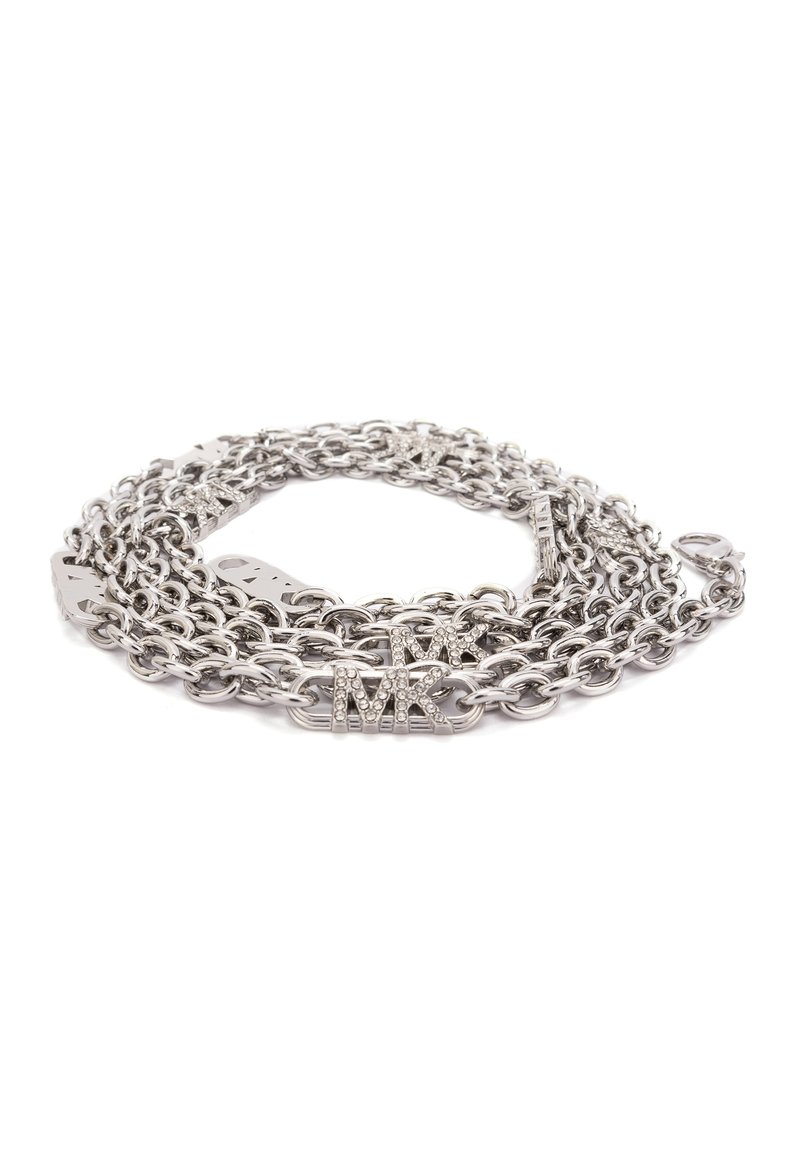 MICHAEL Michael Kors MINI CHAIN WITH PAVE LOGOS - Taljebælter - silver
