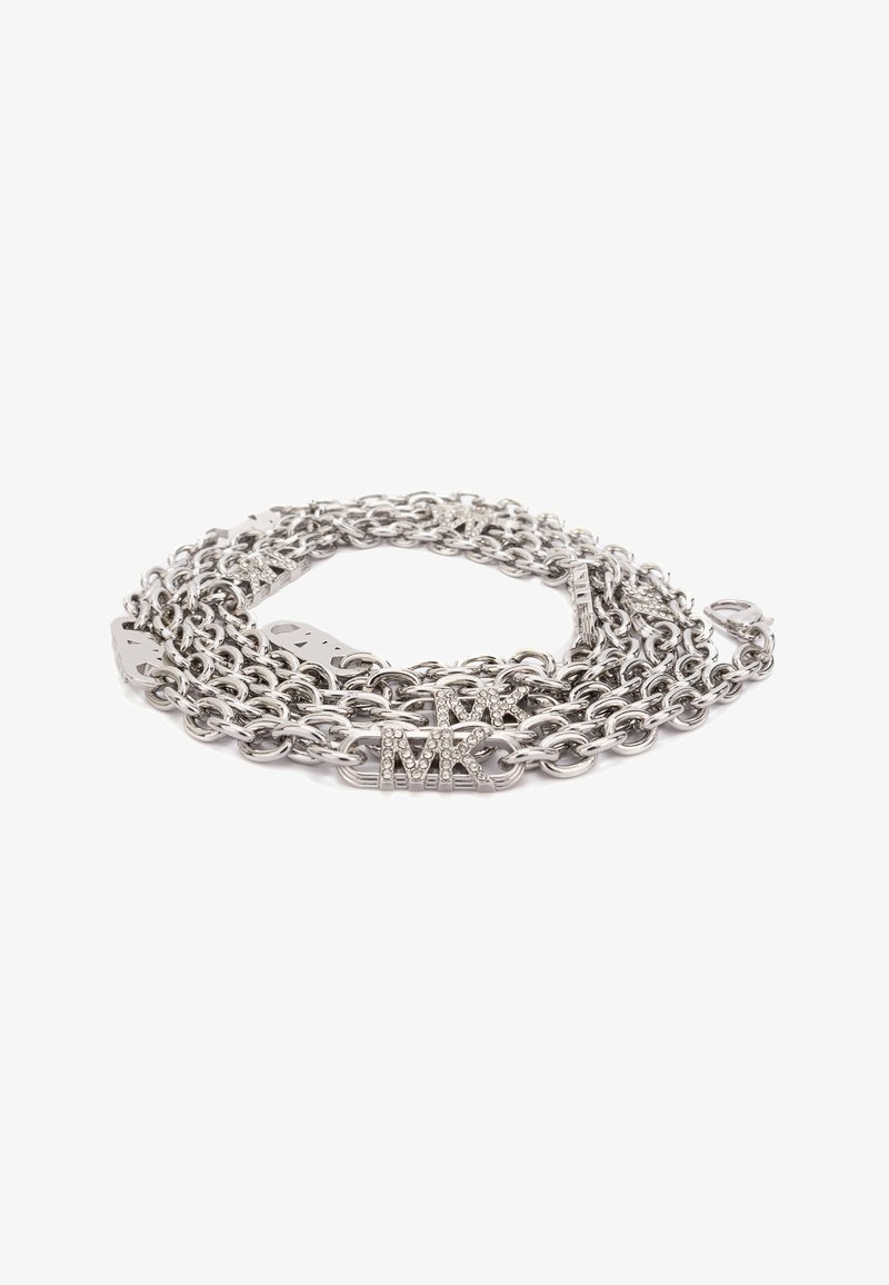 MICHAEL Michael Kors MINI CHAIN WITH PAVE LOGOS - Cinturón de cintura - silver