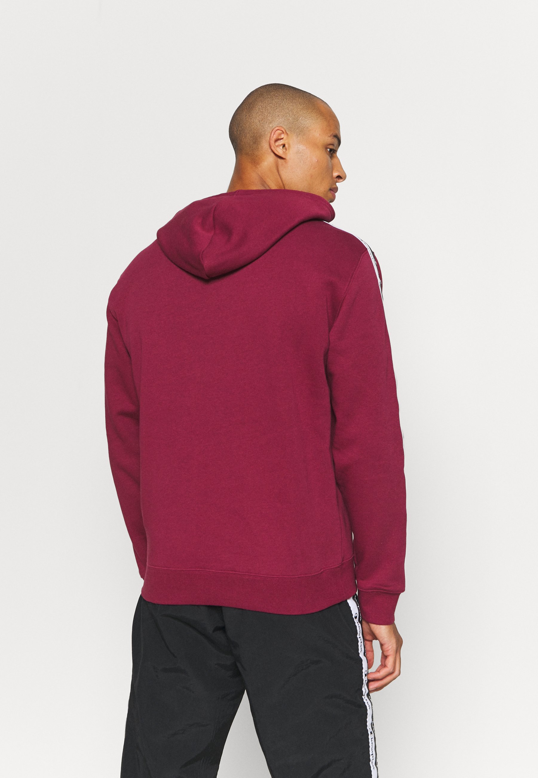 deep red hoodie