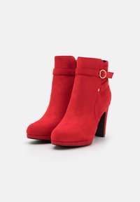 Anna Field Wide Fit Højhælede støvletter - red