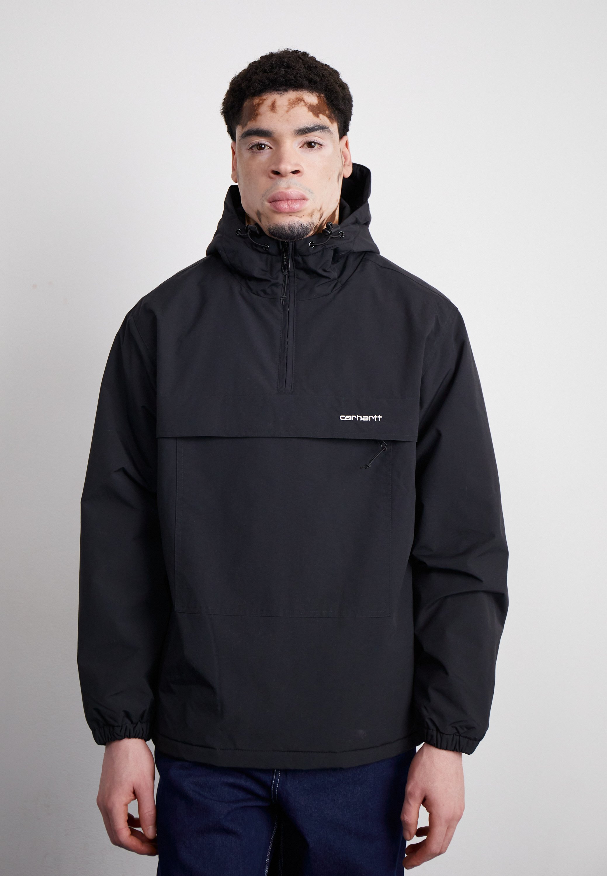 Giacca Bomber Leggera Uomo Slim Fit - Giacca A Vento Nera Active Coat Con Tasche, Taglia Medium