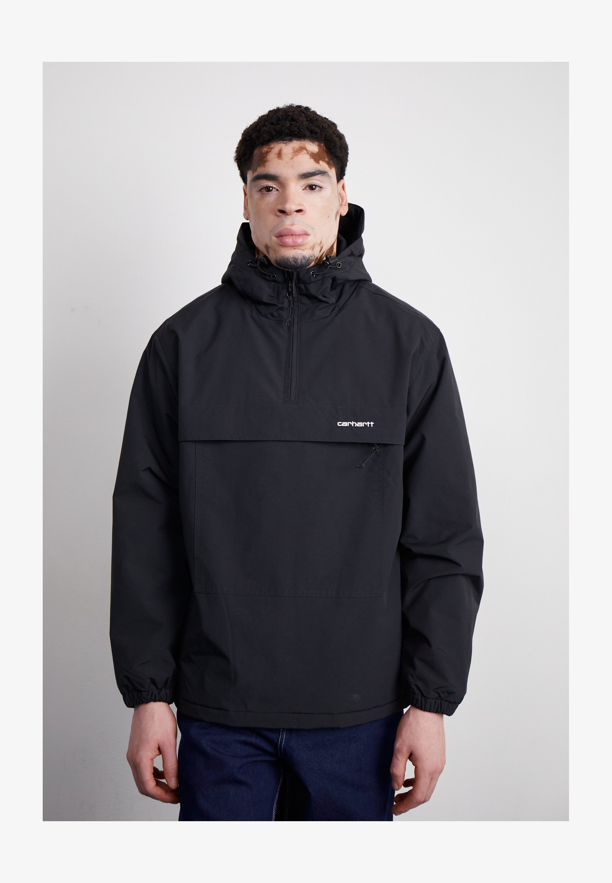 Giacca Bomber Leggera Uomo Slim Fit - Giacca A Vento Nera Active Coat Con Tasche, Taglia Medium