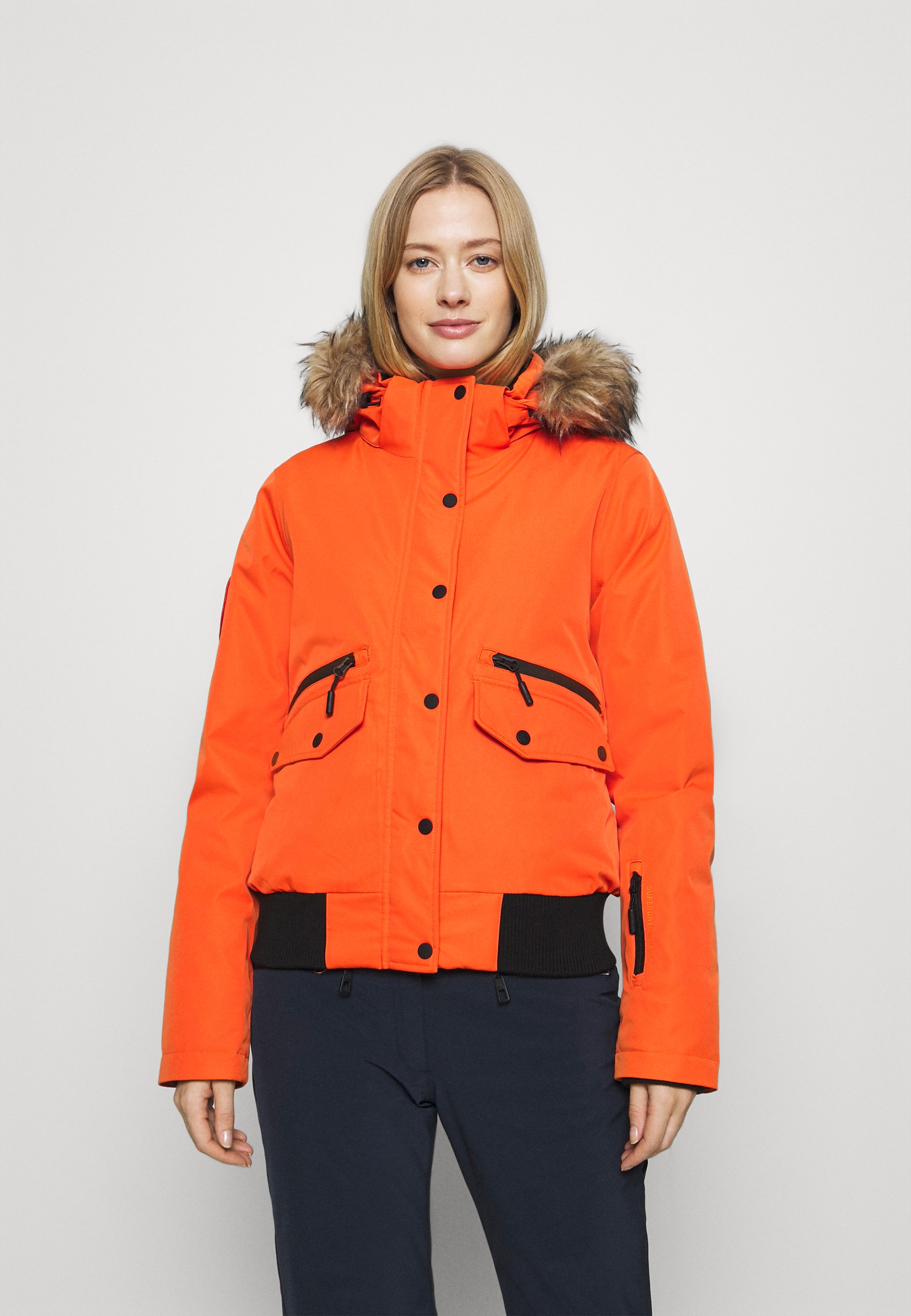 superdry orange ski jacket