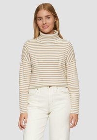 s.Oliver ROLLKRAGEN MIT STRUKTUR - Pullover - hellbraun