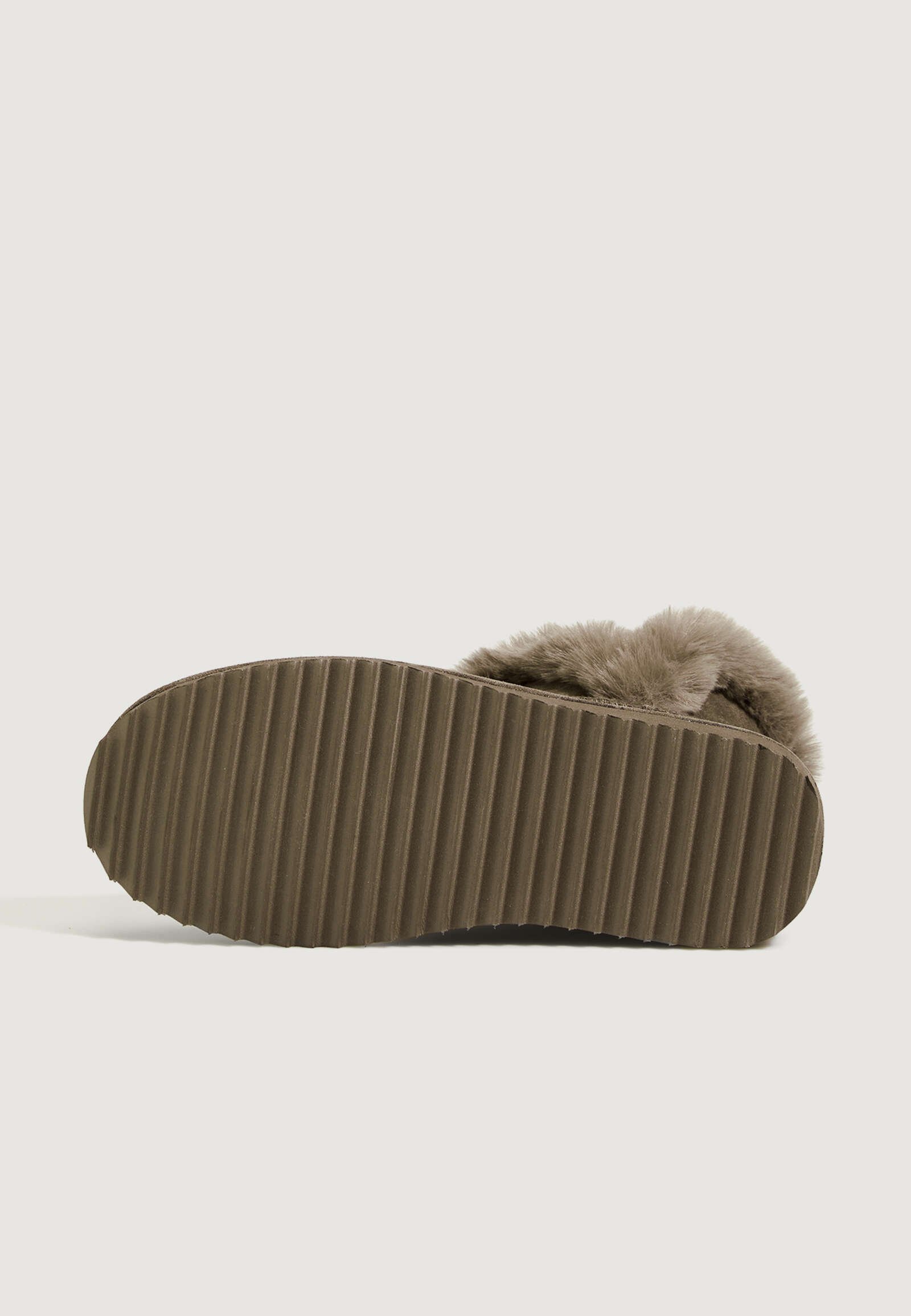 OYSHO MIT UMSCHLAG AUS KUNSTFELL - Stivali da neve - dark brown/marrone  scuro - Zalando.it