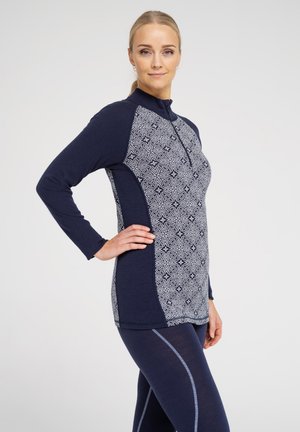 LONG SLEEVE WITH ZIP - Undertrøjer - dark blue