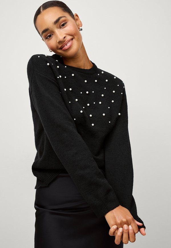 Strickpullover - schwarz