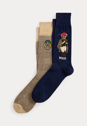 Polo Ralph Lauren, POLO BEAR & CREST TROUSER SOCK 2-PACK - Sokken - navy/beige