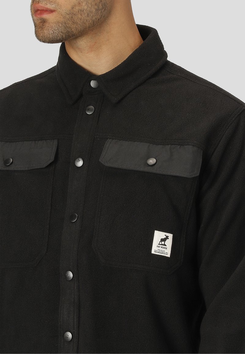Herren Leichte Jacken | Fat Moose HEROLD OVERSHIRT Fleecejacke black/schwarz - KR70941 Herren Leichte Jacken | Fat Moose HEROLD OVERSHIRT Fleecejacke black/schwarz - KR70941