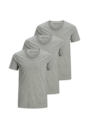 3 PACK - T-Shirt basic - light grey melange