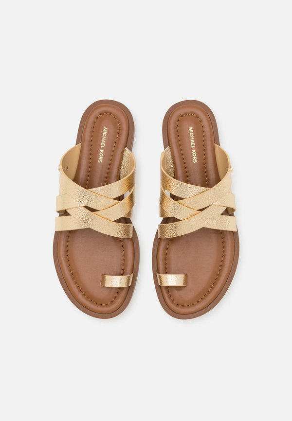 NORA THONG - T-bar sandals - pale gold2