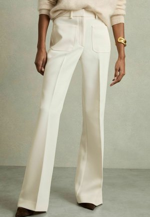 Reiss PRIYA HIGH-RISE FLARED - Pantaloni - cream