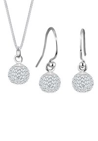 Elli SPARKLING BASIC SET - MIT KRISTALLEN VON SWAROVSKI® - Øreringe - weiß