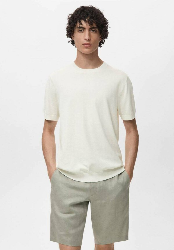 Basic T-shirt - šedobílá