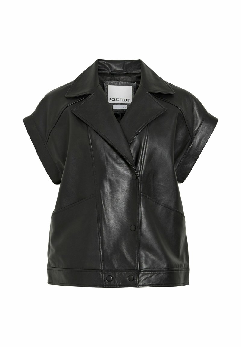 Rouge Edit Leather jacket - meteorite/black - Zalando.ie