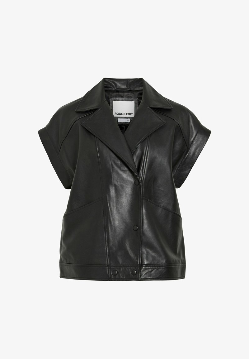 Edit Rojgo Rouge Edit Leather jacket - meteorite/black - Zalando.ie