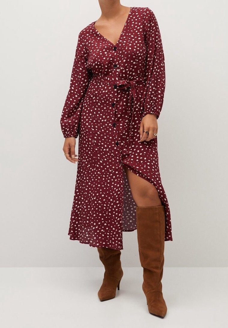 Violeta by Mango Robe chemise - bordeaux