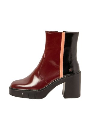 Botines con plataforma - burdeos flamingo