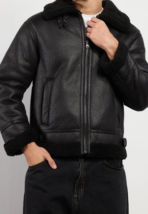 Kunstlederjacke - black