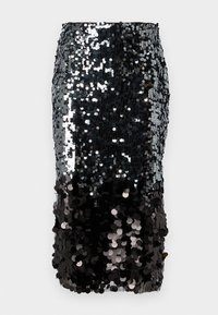 MULTI SCALE SEQUIN SKIRT - Gonna a tubino - black/gunmetal