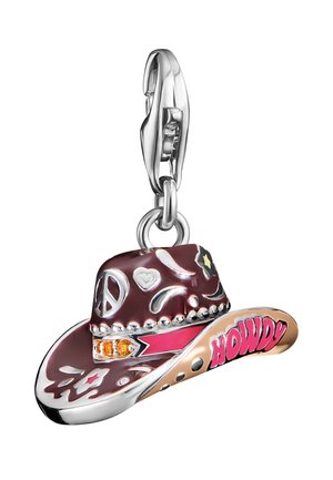 COWBOY-HUT  - Anhänger - silberfarben beige  braun orange dunkelrot fuchsia grün