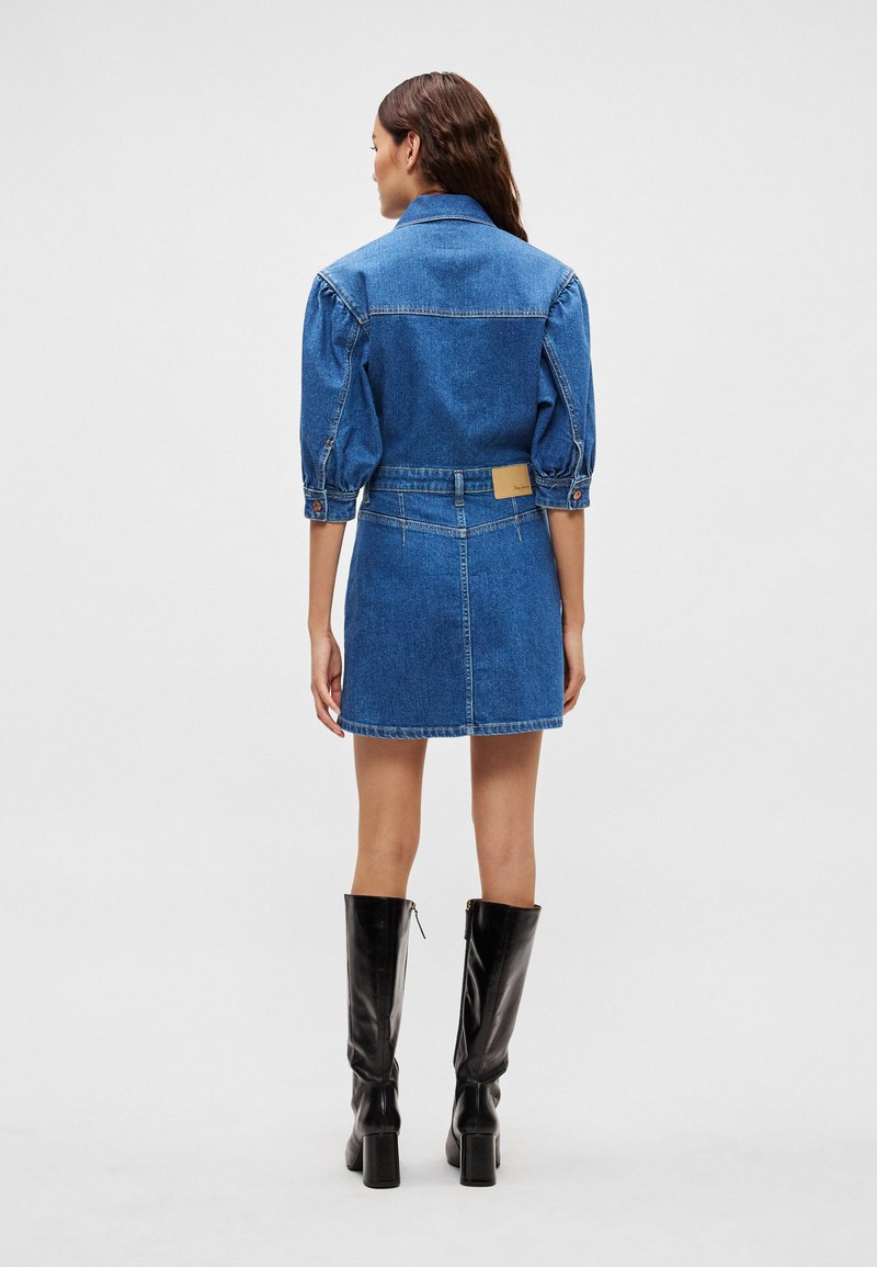 pepe denim dress V-Neck Denim Mini Dress