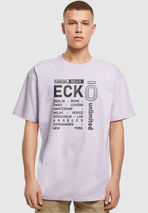 TS1159M WORLDWIDE - Print T-shirt - lilac