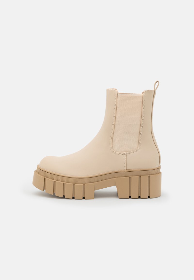 ONLY SHOES ONLBAIZA CHUNKY BOOT - Plateaustiefelette - beige 美容師国家試験カットウィッグ