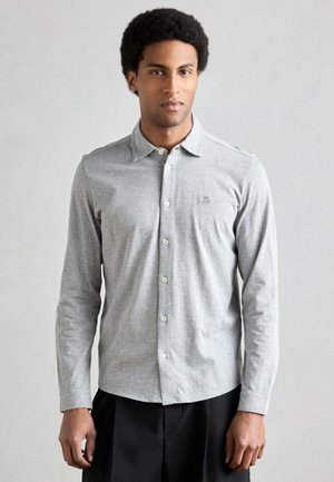 SHIRT LONG SLEEVE COLLAR MELANGE - Košeľa - grey melange
