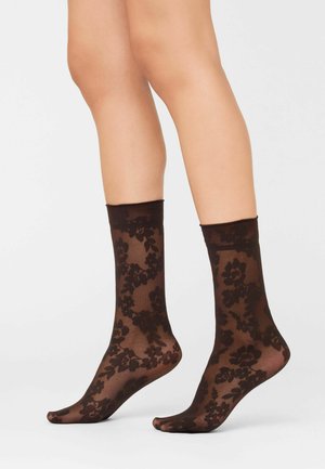 Calzedonia, 30 DENIER SHEER FLORAL SOCKS - Sokken - brown