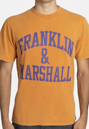 À MANCHES COURTES - T-shirt imprimé - orange