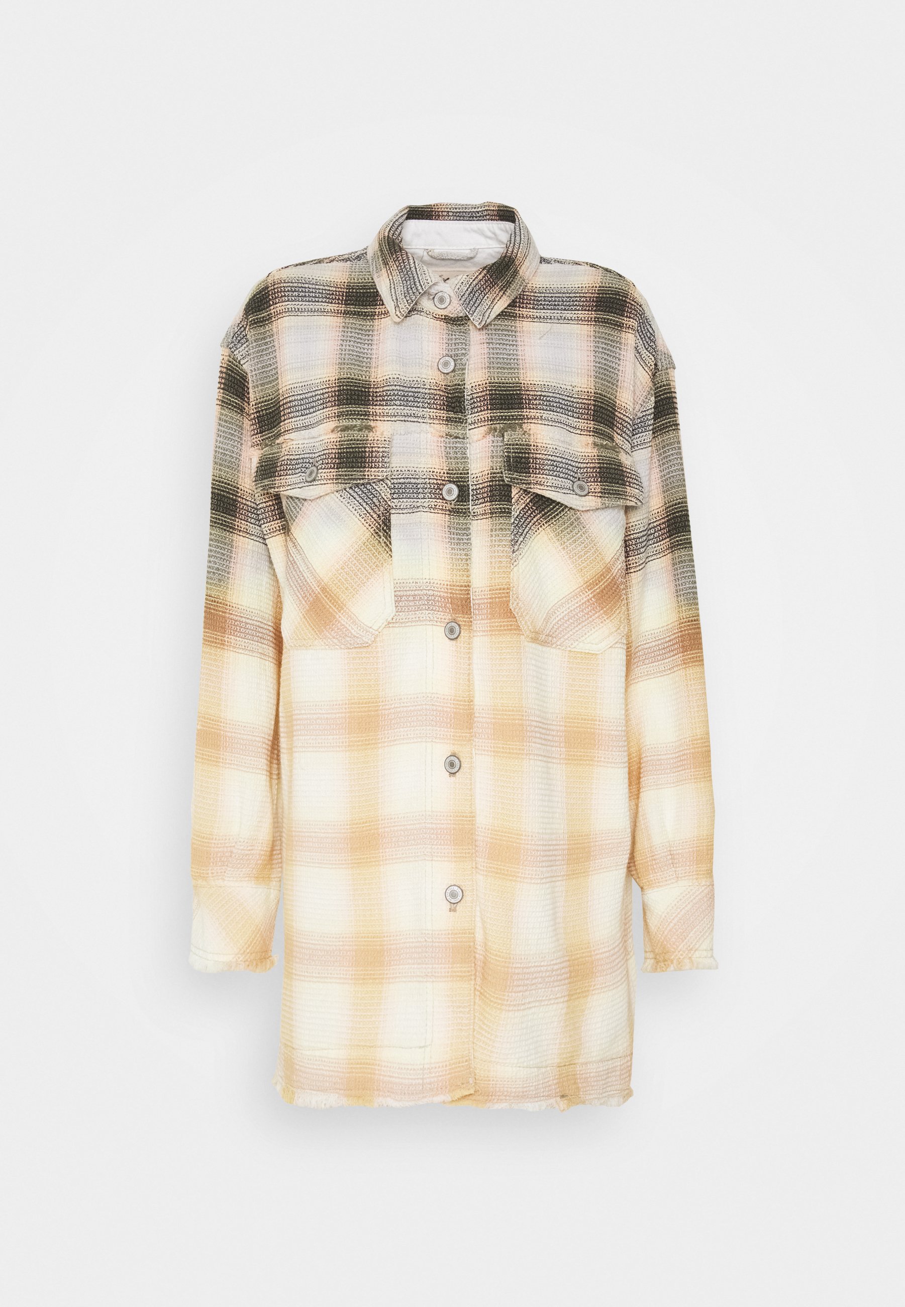 off white plaid jacket
