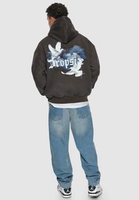 Dropsize DROPSIZE HERREN DROPSIZE HEAVY CLOUD DOVE HOODIE - Mikina s kapucí - washed black