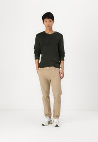 Replay Stickad tröja - mud green