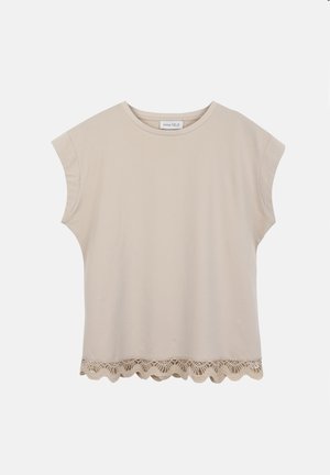 Anna Field, LACE HEM - Μπλουζάκι με στάμπα - khaki