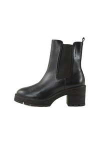 Enkellaarsjes met plateauzool - black