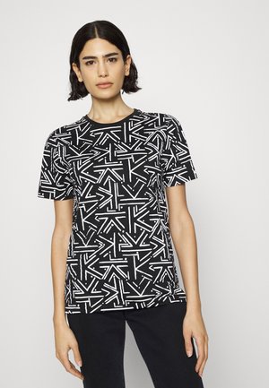 Print T-shirt - black/white