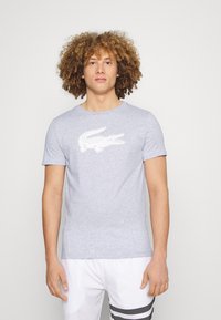 Lacoste Sport BIG LOGO - T-shirt desportiva - silver chine/white