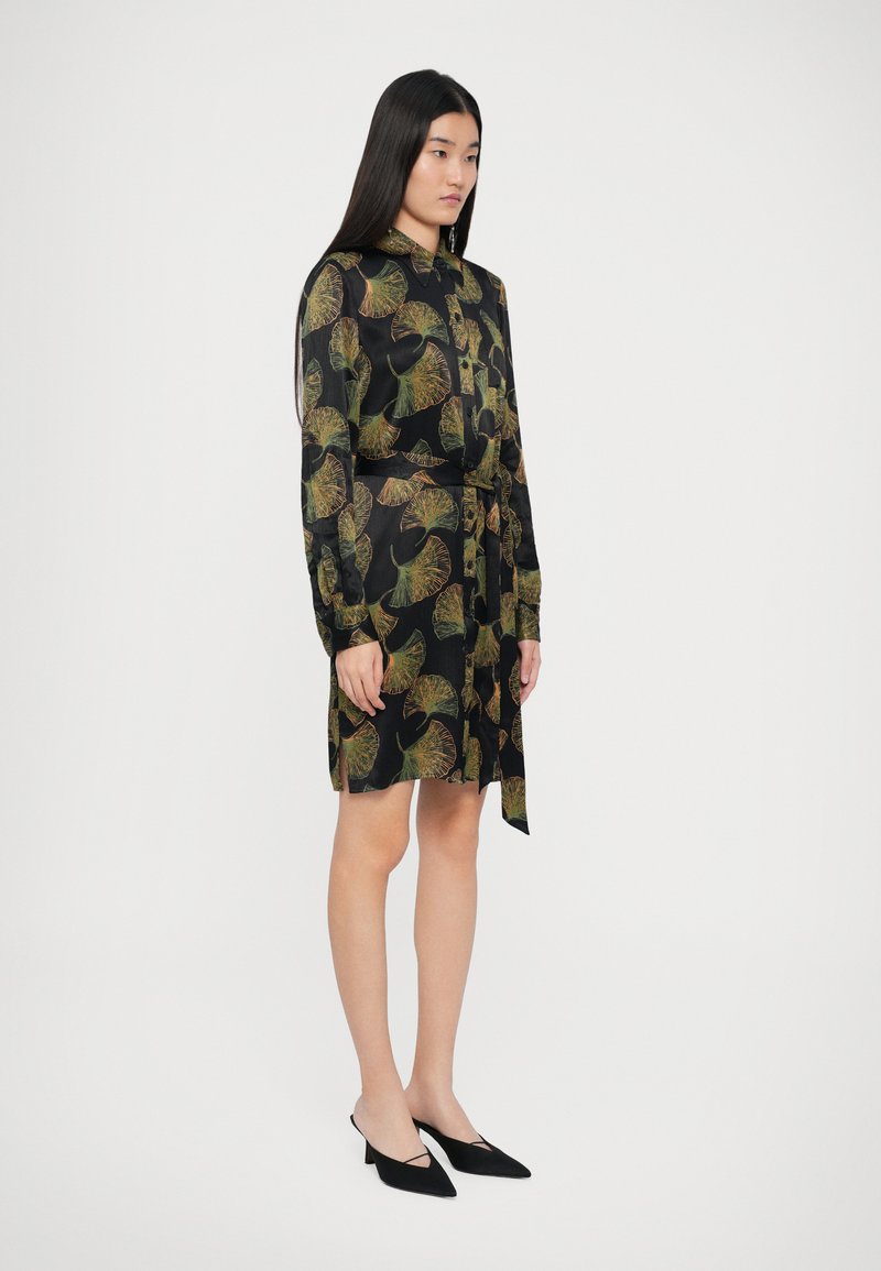 dvf prita shirt dress DVF Prita Dress in Abstract Butterfly Navy