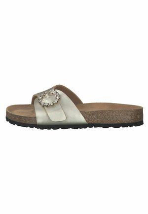 Tamaris Mules - light gold