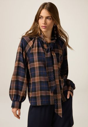 CHECK CON FIOCCO - Camicia - marrone