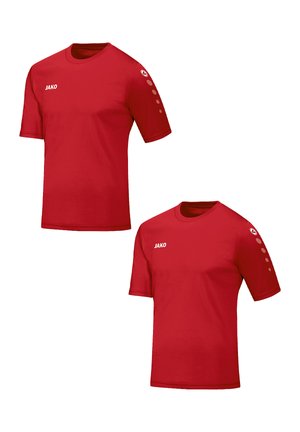 2ER-PACK KURZARM RUNDHALS   - T-Shirt print - rot