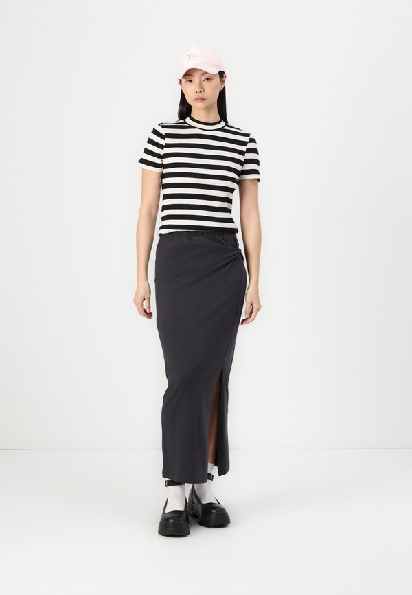 NMCAMILLA LONG KNOT JRS NOOS - Maxi skirt - obsidian3