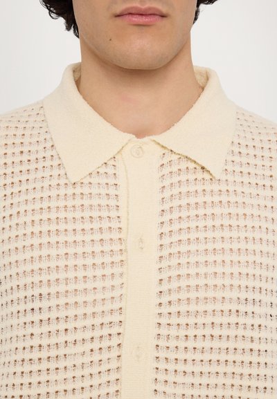 Bonsai SPONGE SHIRT OVERSIZE FIT UNISEX - Užsagstoma palaidinė - white
