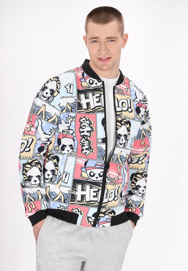 Bomberjacke - coral multicolor