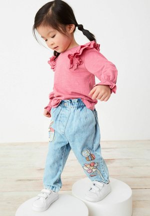 PATCHWORK JEANS - Straight leg jeans - blue