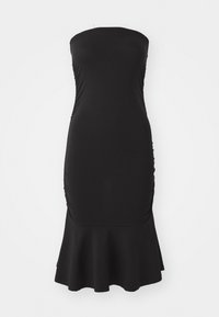 RUCHED TUBE MINI DRESS - Džersio suknelė - black