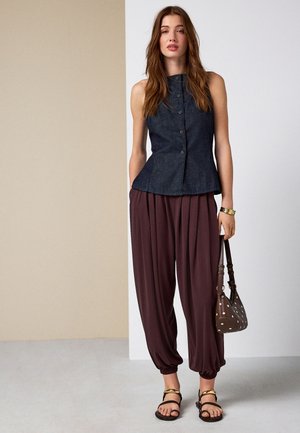 Next, SCOOP SHOULDER BAG . - Kabelka - chocolate brown polka dot