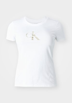 PLUS GRADIENT SLIM TEE - T-shirt med print - bright white