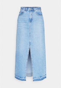 VMZAYLA SLIT LONG SKIRT - Jupe en jean - medium blue denim